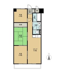 東建狭間マンションの物件間取画像